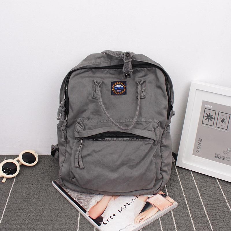 Street Art Literary Canvas Backpack Minimalist Retro Backpack Wild Leisure Korean Schoolbag Bag
