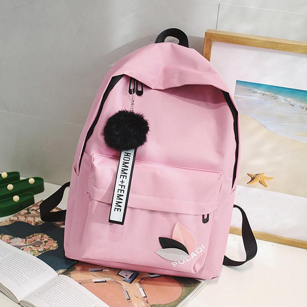 Fashion Neutral Backpack Bag Shoulder Canvas School Girls Boy Handbag
