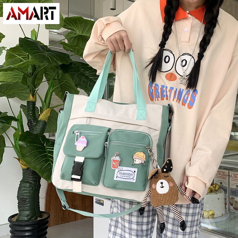 Women Autumn Winter Oxford Cloth Bag Shoulder Crossbody Messenger Bag Large-capacity Handbag Tote