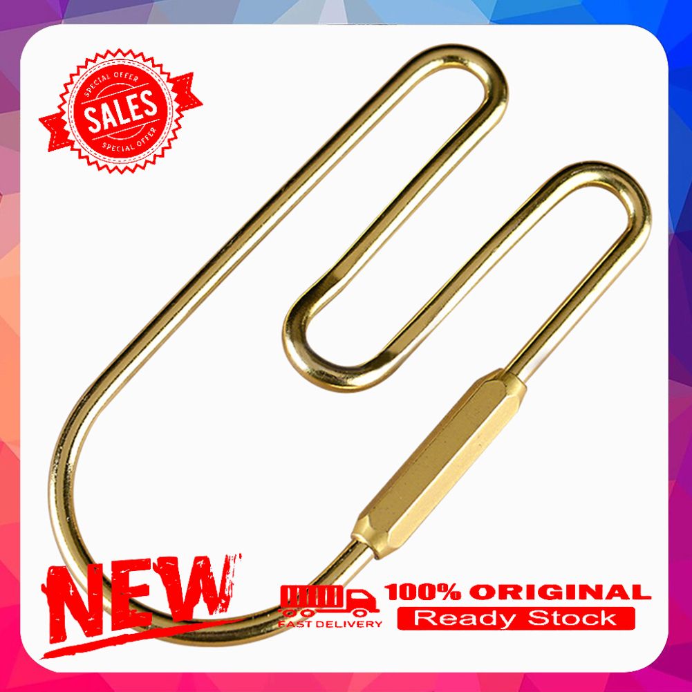 Vintage Brass Loop Keychain Car Golden Key Organizer Holder Keyring Decoration