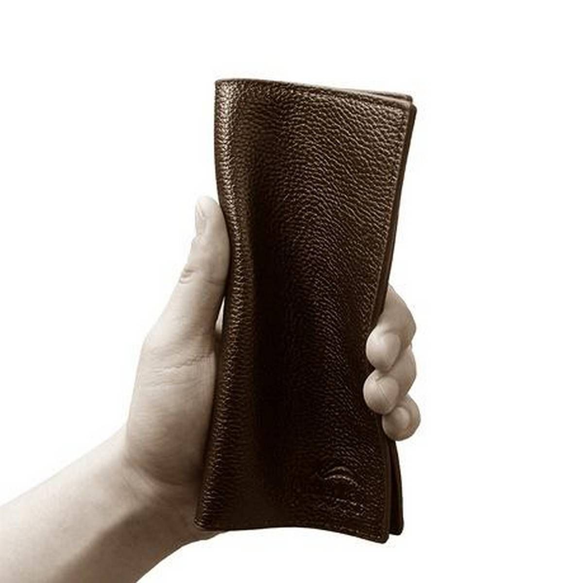 ID Window Card Case Mens Leather Front Pocket Slim Wallet - Wallet