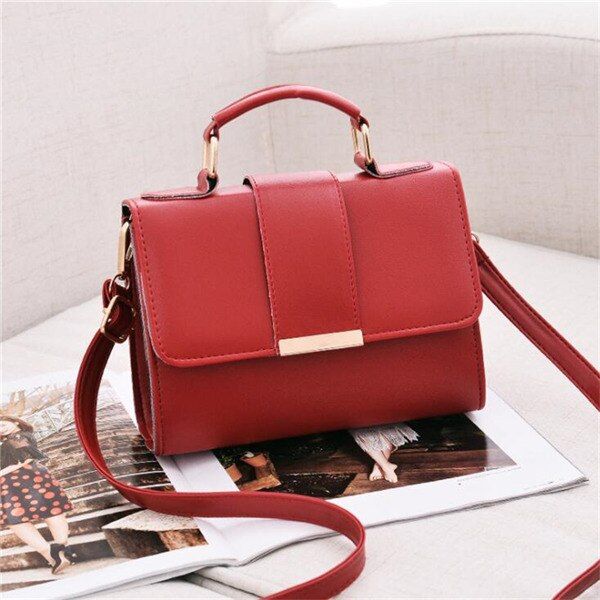 Retro Women Handbag Ladies Crossbody Messenger Bags PU Leather Female Flap Shoulder Bag