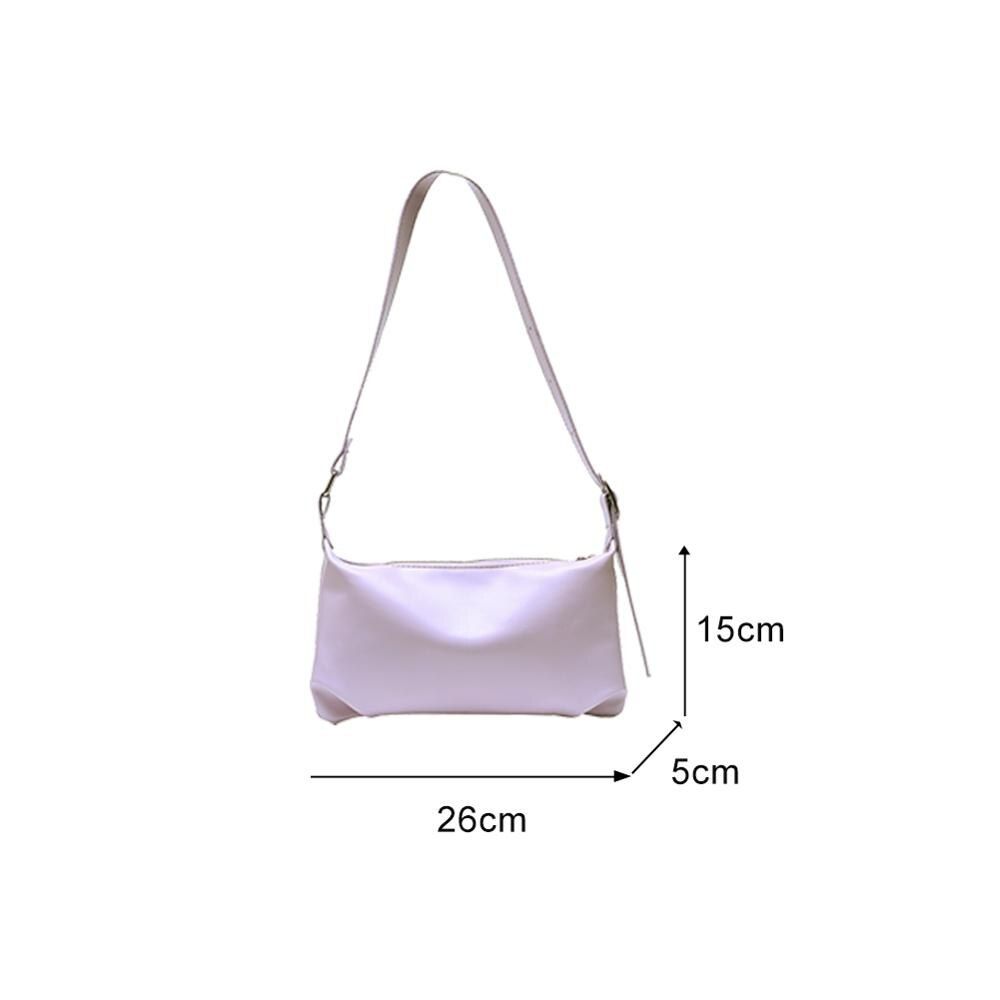 Solid Color Women PU Leather Hobo Shoulder Bags Elegant Armpit Sling Handbags Simple Shoulder Messenger Bags