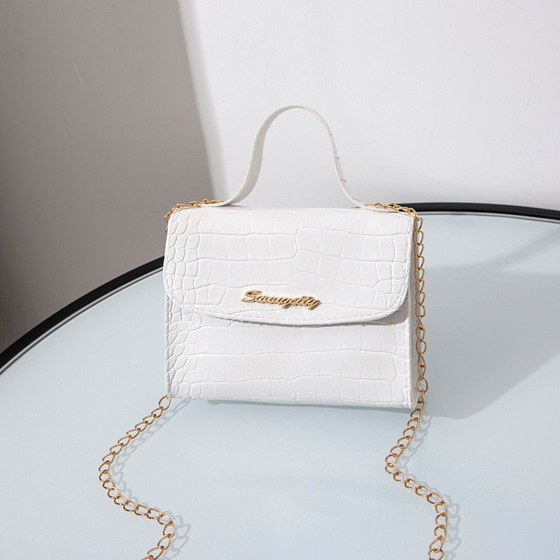 Women Crocodile Print Shoulder Bag Detachable Chain Strap Handbag Fashion Crossbody with Handle Shoulder Bags Colors Available