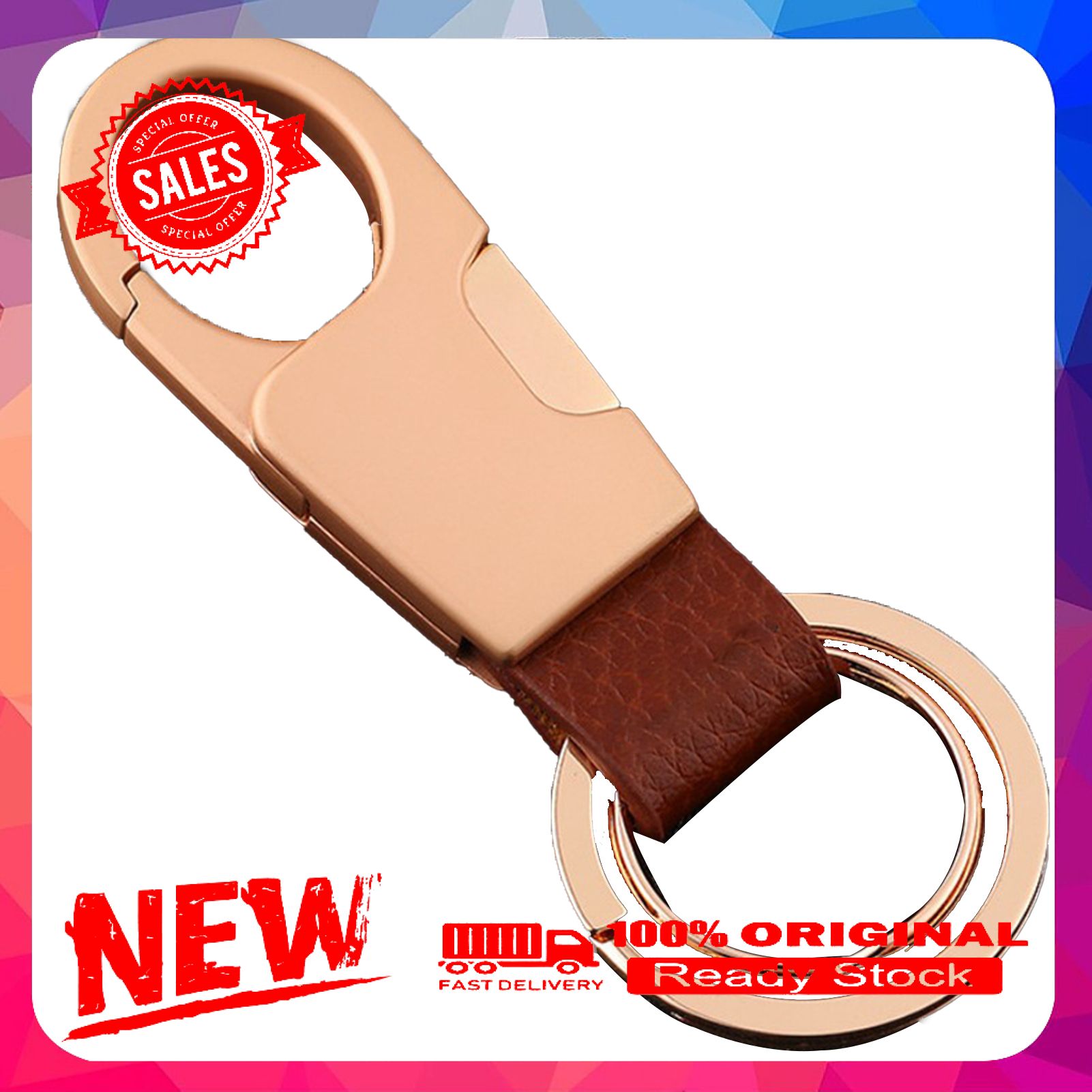Keychain Fashion Wear-resistant Key Clip Business Keyring for Men
