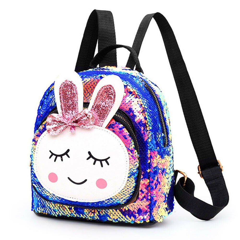2020 Newest Hot Girl Cute Bunny Shiny Sequins Kawaii Backpack Glitter Bling Bling Rucksack Baby Girls School Travel Shoulder Bag