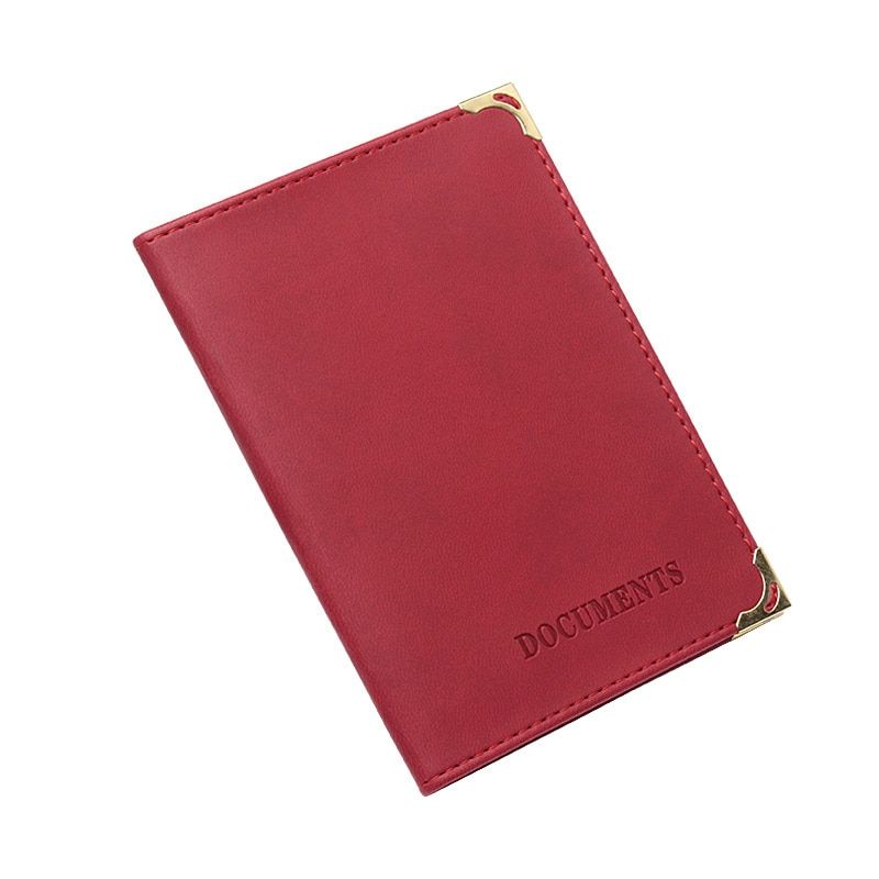 PU Auto Driver's License Bag Cover Car Driving Documents Card Holder Leather Solid Color Card Wallet Credit Card Holder