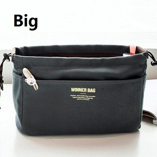 Canvas Purse Organizer Bag Organizer Insert with Compartments Makeup Organizer Handbag organizador trousse maquillage femme