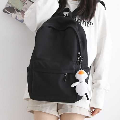 Purple ple Backpack Women Solid Color Waterproof Shoulder School Bags Female College Large-capacity Travel Backpacka Mochilas