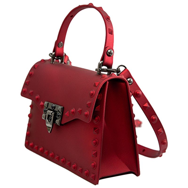 Fashion Women Messenger Bags Handbags Women Bags Designer Jelly Bag Fashion Shoulder Bag Women PVC Leather Handbags（small Red）
