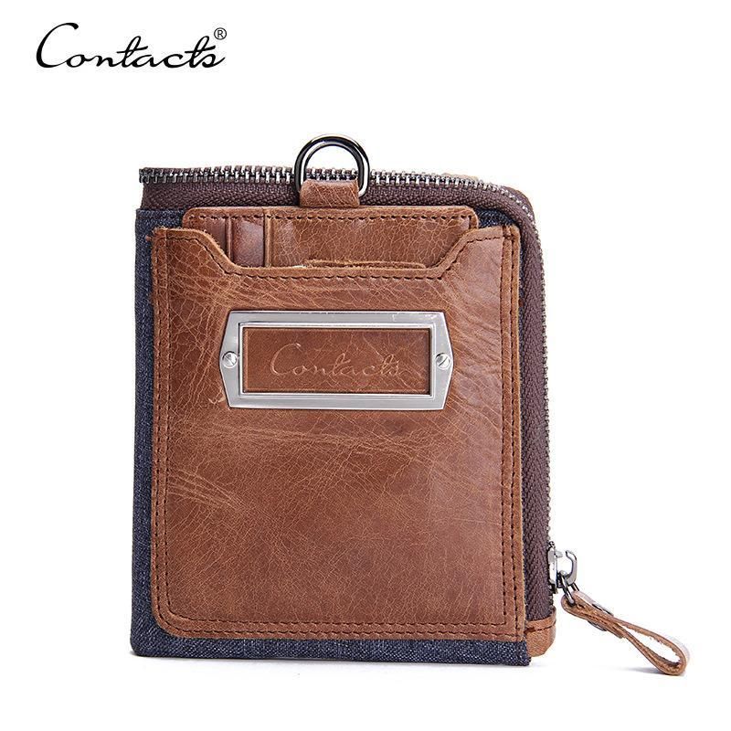New men's wallet leather short clutch bag European and American style purse mad horse leather wallet