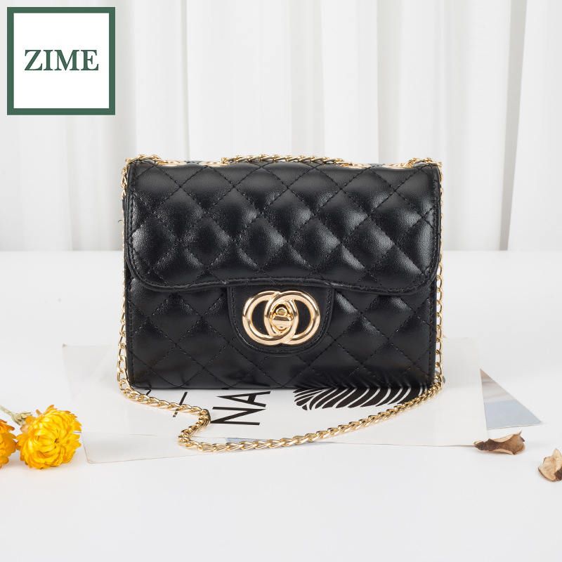 ZIME Female bag Korean version of the summer water drop shoulder diagonal bag Korean version of the diamond chain bag
