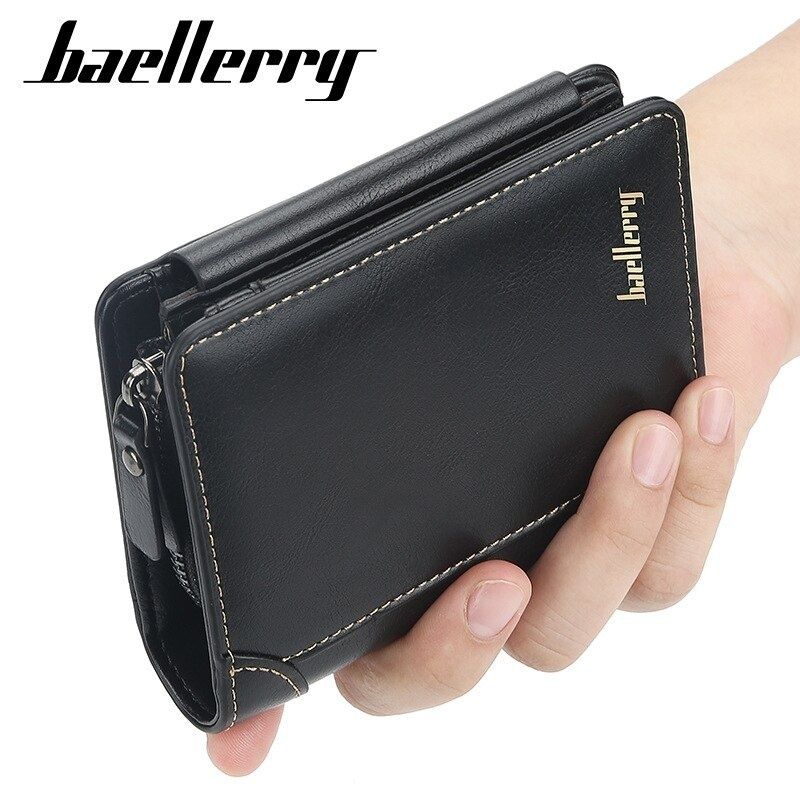 New Famous Brand Men wallet With Coin Bag Zipper Purse fashion 3 Fold Wallet Coin Purses carteira feminina
