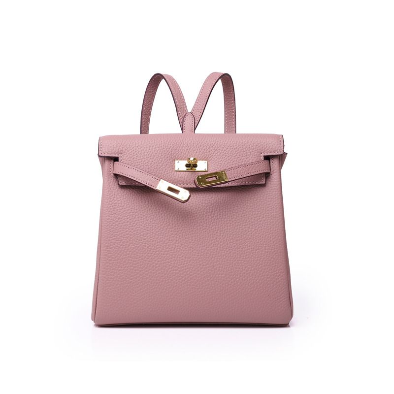 The First Layer Of Leather Kelly Platinum Backpack Leather Market Shoulder Bag