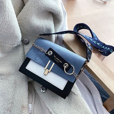 2021 New Mini Fashion Women Crossbody Bags Retro Wide Strap Shoulder Messenger Bag Female Luxury Travel Handbags and Purses