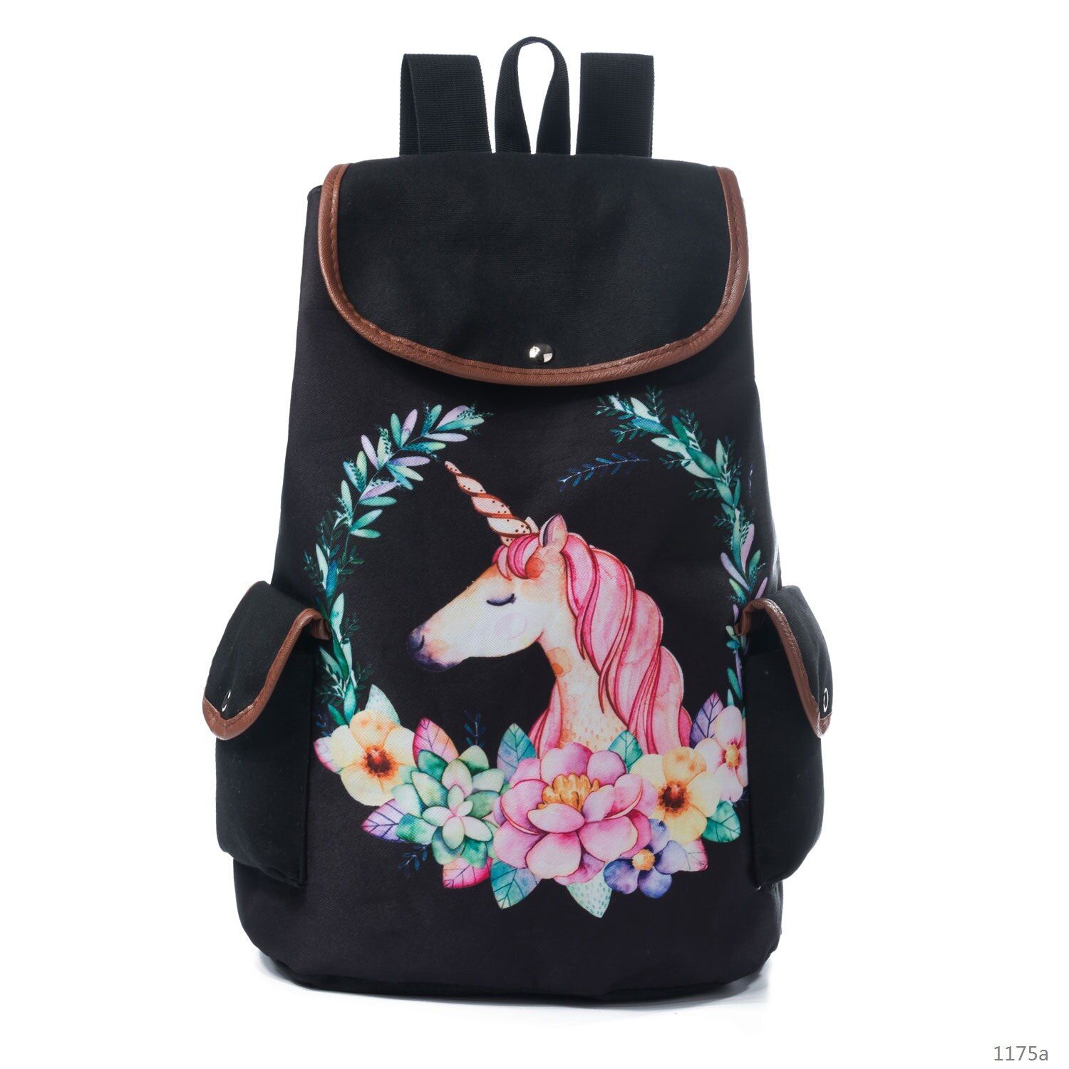 Miyahouse Cartoon Animal Design School Backpack For Teenage Girls Linen Material Cute Panda Printed Drawstring Backpack Female