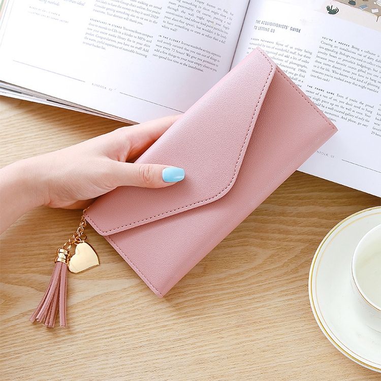 Long Wallet Women Purses Tassel Fashion Coin Purse Card Holder Wallets Female Clutch PU Leather Wallet
