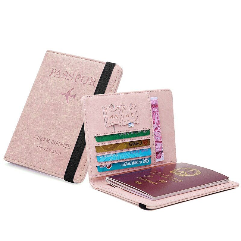 TOURSUIT PU Leather RFID Blocking Business Passport Covers Holder Bank Card ID Wallet Case Travel Accessories for Women Men