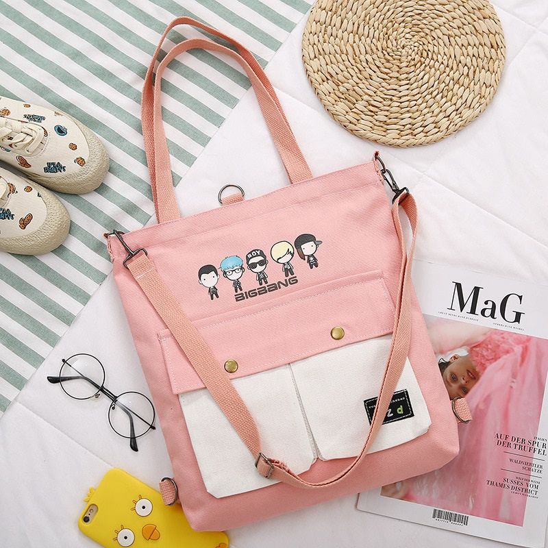 Qiaoduo Women Backpack New Fashion Cartoon Printing Female Cute Canvas Shoulder Bags Soft Girls Student Backpacks School Bags