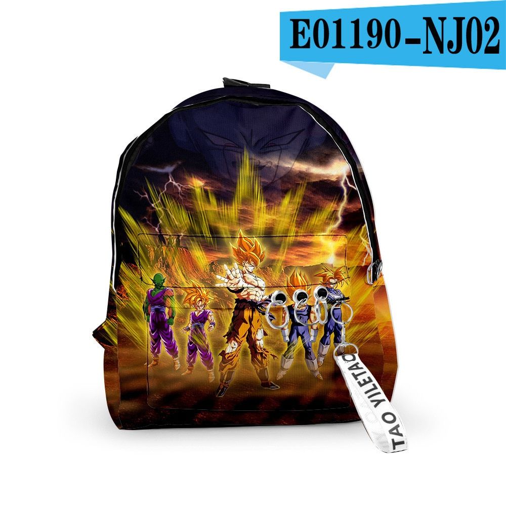 2020 3D Print Backpacks Goku Teenager Students School Bags Men/Women Outside Travel Waterproof Oxford Backpack Bags