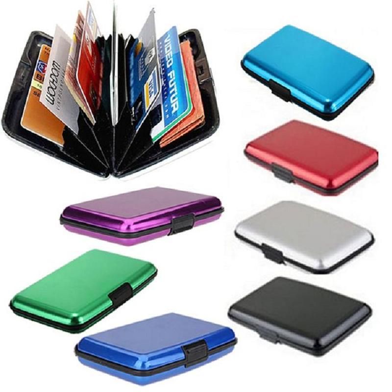 Pocket Waterproof Business ID Credit Card Wallet Holder Case Glossy Box