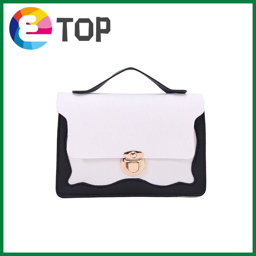 Contrasting color lace small square bag summer and autumn ladies bag cover type chain lock small bag