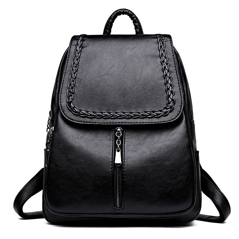 2019 Luxury Designer Soft Leather Backpacks Female Sac A Dos Women Backpack for Girls School Bags Travel Bagpack Ladies Mochilas