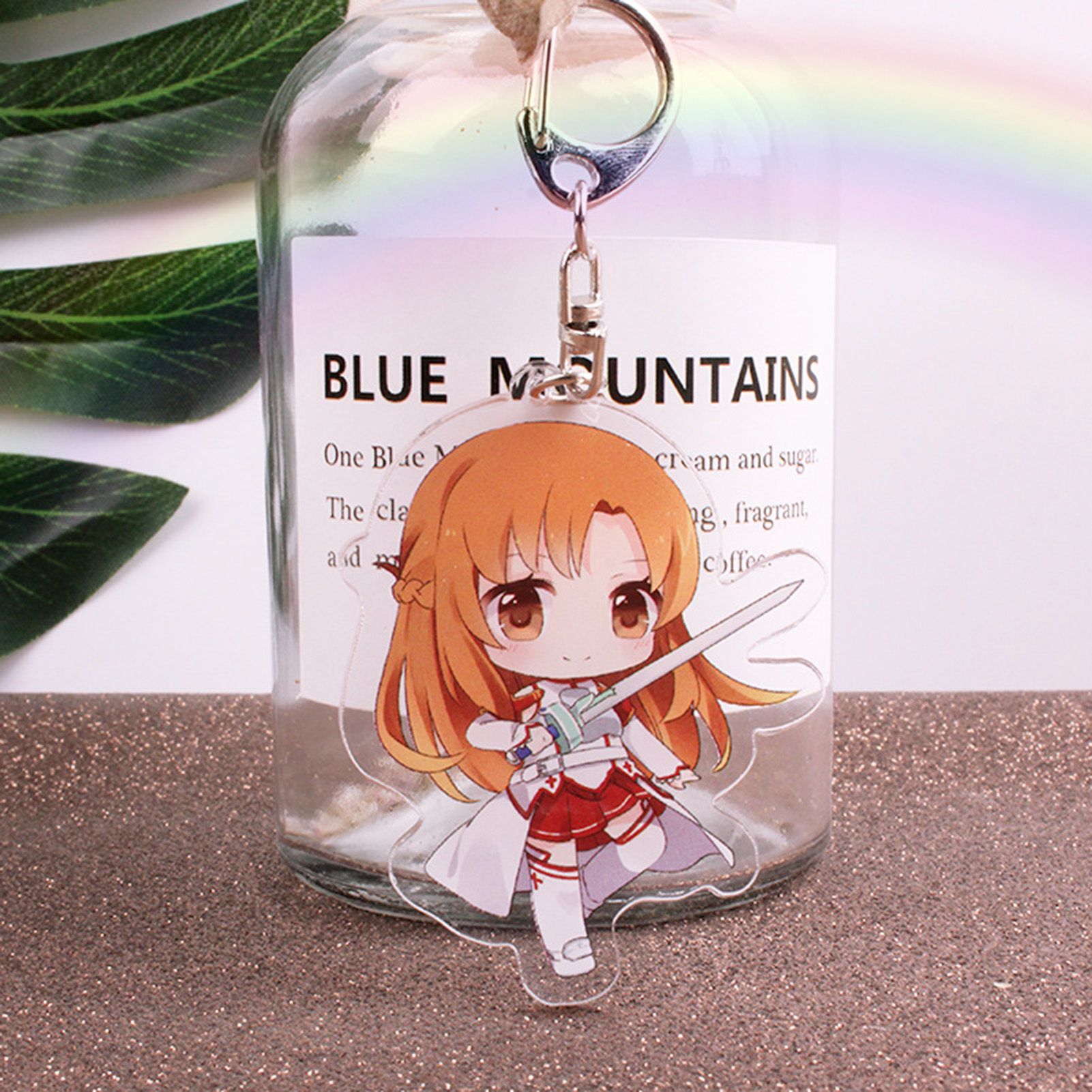 Keyring Pendant Double Layer Durable Undeformable AsunaYuuki Key Ring