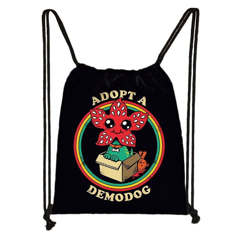 Cartoon Stranger Things Backpack Teenager Boys Girls Travel Bag Children School Bags Book Bag Women Fashion Drawstring Bags