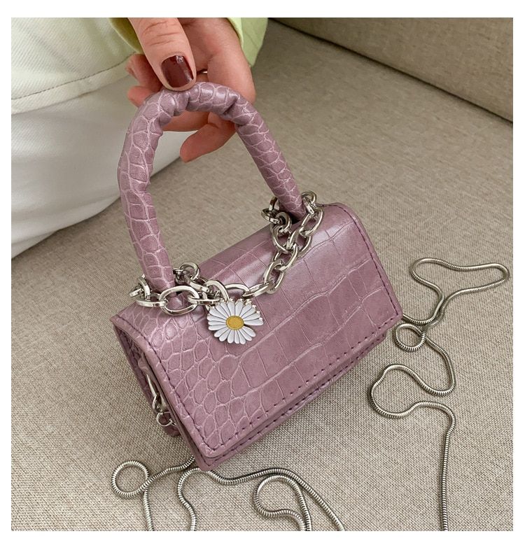 Mini Stone Pattern Crossbody Bags For Women 2021 Pu Leather Purses and Handbags New Designer Ladies Shoulder Messenger Bag