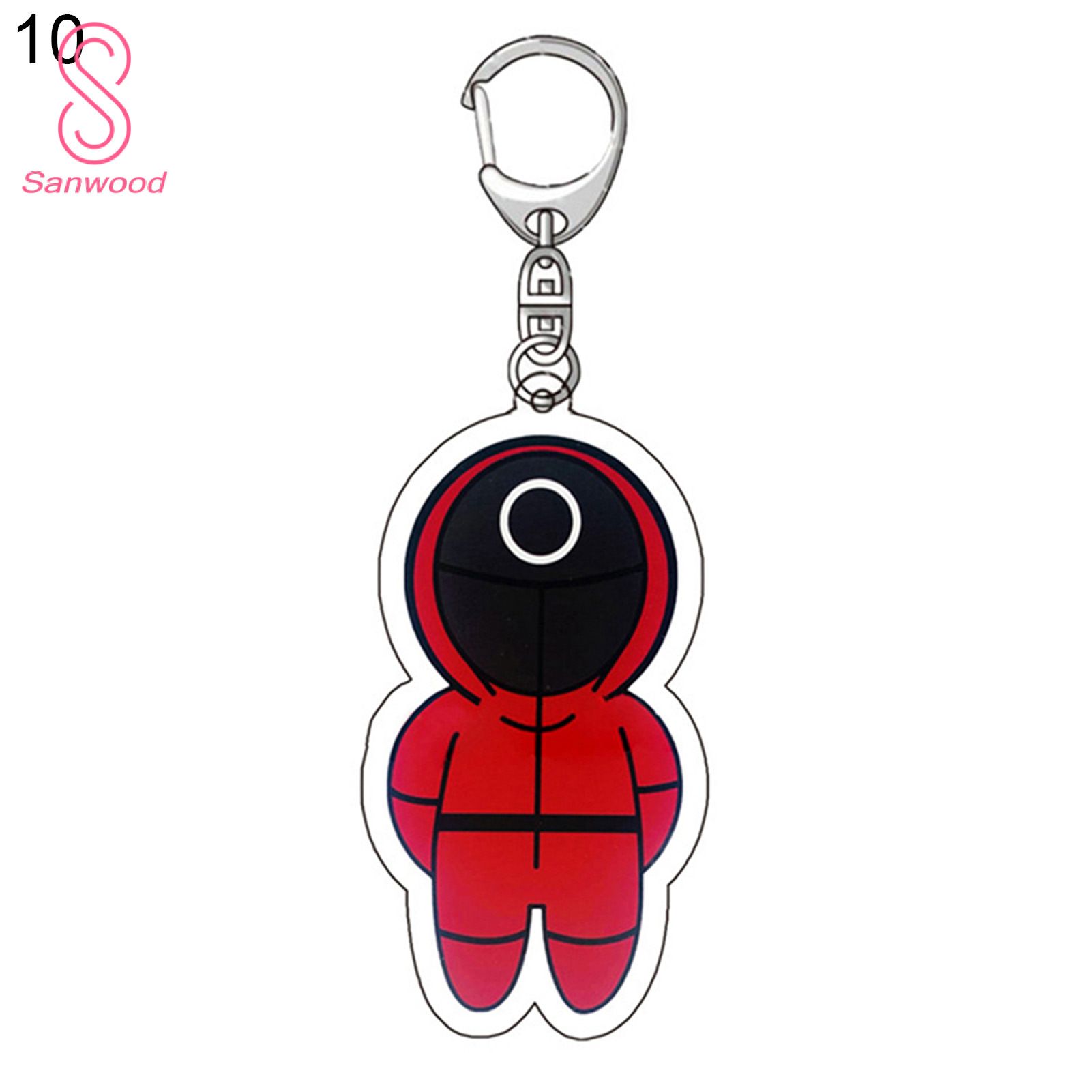 Decorative Keychain Cute Pattern AcrySic Squid Game CoSSectibSe Gift Keychain Ring for DaiSy Use