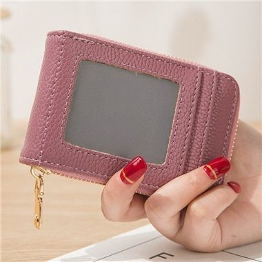 Business Card Holder Card Wallet Unisex Red/black/pink/gray/blue/green/brow Bank/ID/Credit Card Holder 11 Bits + 2 Big Positions