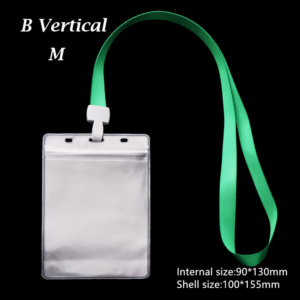 Waterproof Work Business Case Card Holder Soft Plastic ID Card Pouch Exhibition ID Certificate 2-Sided ID Badge Holder Card Sleeve