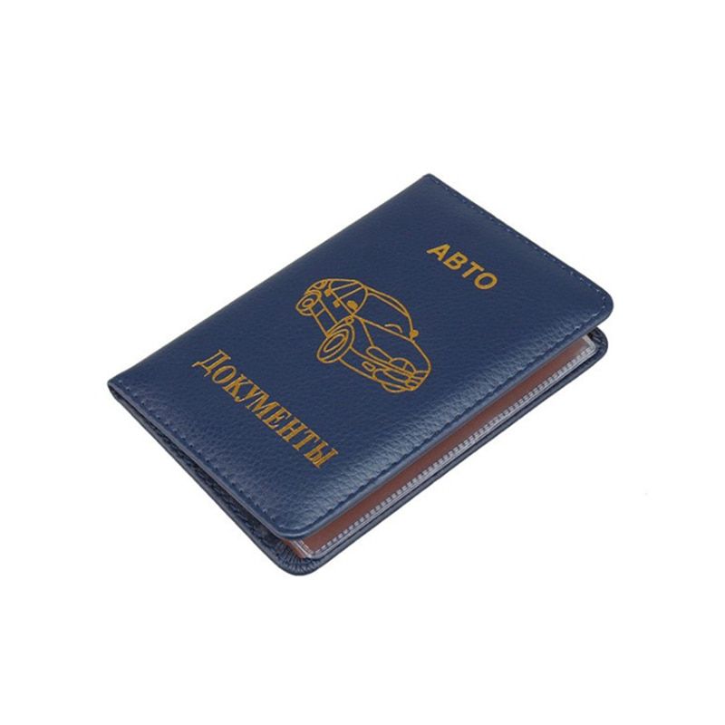 2020  Auto Driver License Bag Car Document Wallet Cover Pu Cover For Documents Car Card Holder solid Driver's license