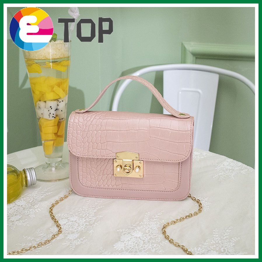 Summer and autumn new Korean version of the crocodile pattern lock small square bag ladies one-shoulder diagonal bag