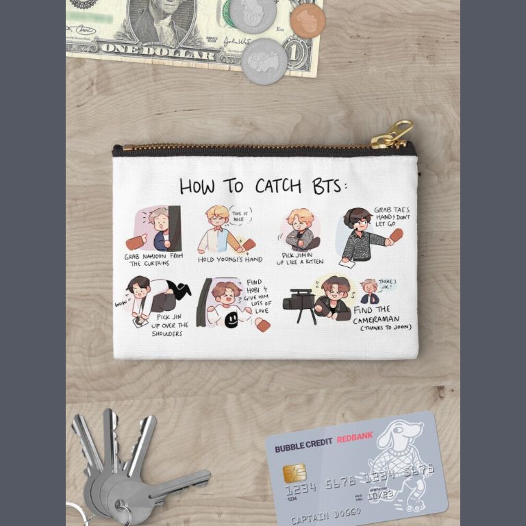 Pouch for Women and Men Girl or Ladies and Children  MultiUse design Bag Makeup Money Key Pencile Coin Office School Wallet and  Cosmetics Bag Woman Bag with Cartoon Flower Colorful Design