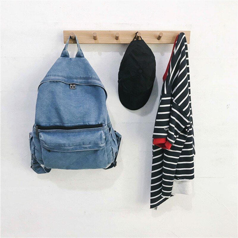 Denim Casual Backpack Women Bags Travel Bagpack Jeans Men Backpack Large Capacity School Bags for Teenage Girls Mochila Feminina