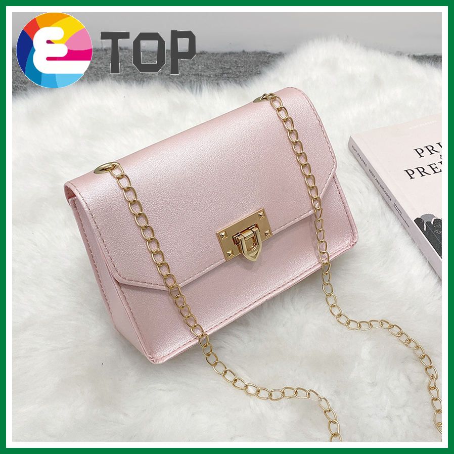 Bags ladies one-shoulder diagonal lock small square bag autumn and winter Korean personality bag cover small change bag