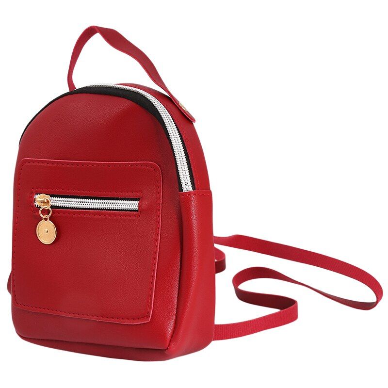 Mini Backpack Women PU Leather Teenage Girls Kids Fashion New Small Bagpack Female Ladies School Backpack Multi-Function