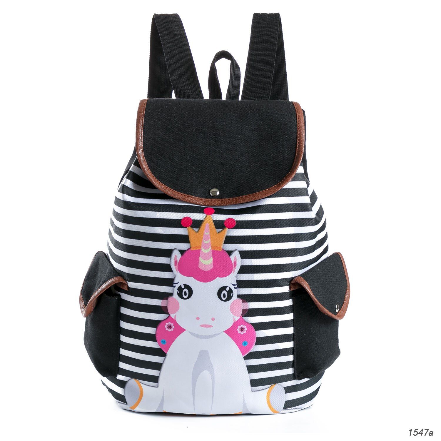 Miyahouse Retro Floral Printed Canvas Backpack For Teenagers Striped Butterfly Design School Bags Girls Travel Rucksack