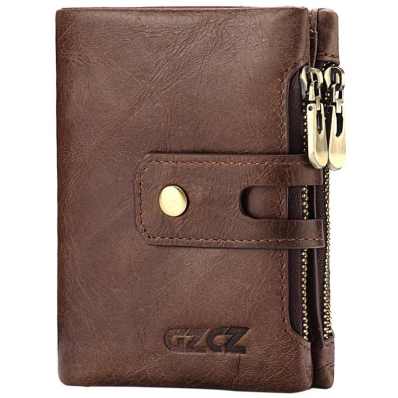 【BestGO】Leather Women Short Style Wallet New Design Vintage Purse Hasp Walet Zipper Purses Card Holder