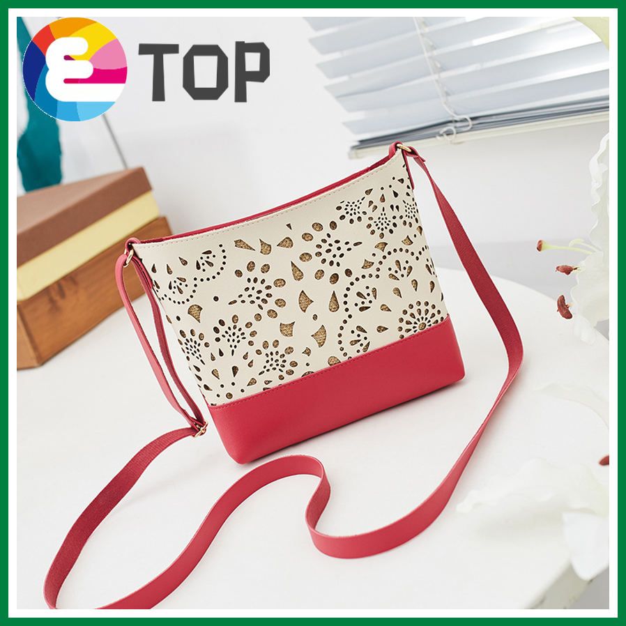 Ladies engraving one-shoulder bucket type stray bag summer Korean version of change bag