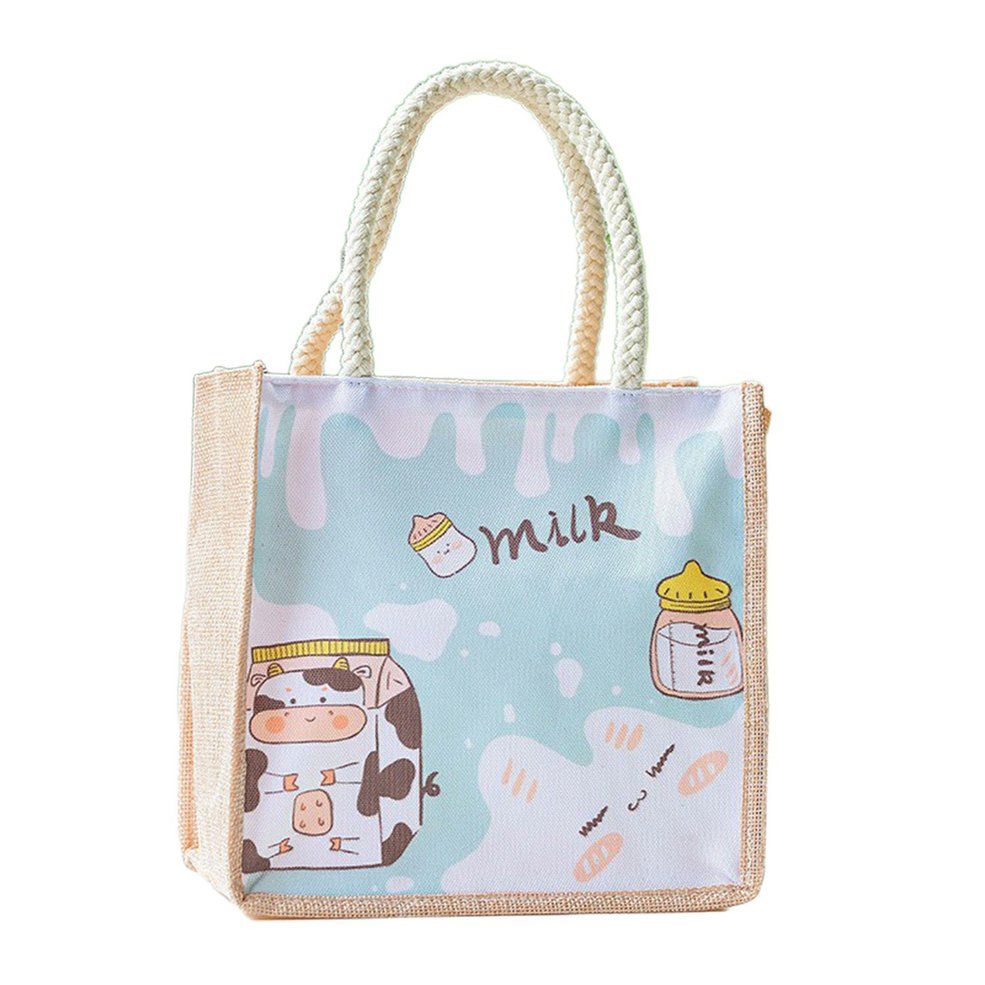 Women Canvas Shopping Bag Fresh Style Fruit Printed Women Shoulder Canvas Bag