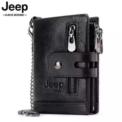 Jeep Black  Leather Long Lusting Wallet For Man - Wallet For Men - মানি ব্যাগ