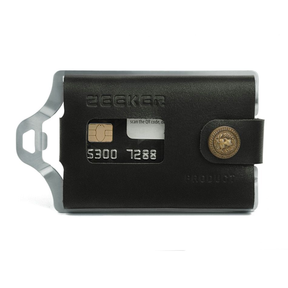 ZEEKER  Multifunctional Leather Metal Wallet Card Holder Credit Card Wallets Men's Wallets