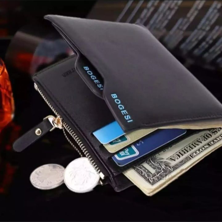 Bangle Bogesi Pu Leather Wallet Money Bag - Black - Wallet
