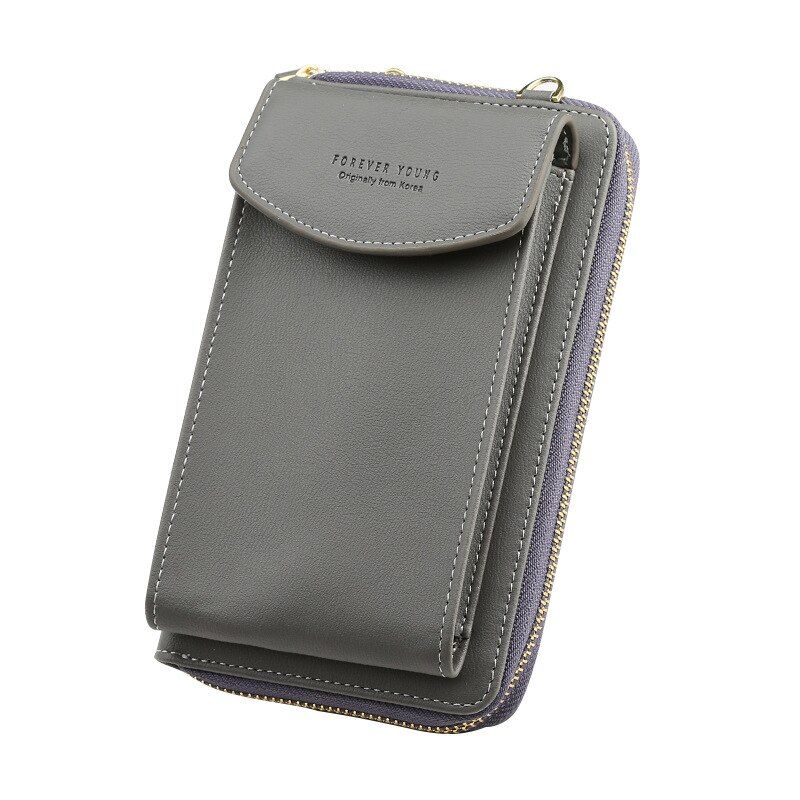 2022 New Casual Women Wallet Brand Cell Phone Big Card Holders Handbag Ladies Clutch Purse Female Messenger Shoulder Straps Bag