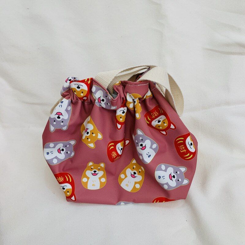 Fashion Women Floral Canvas Bag Reusable Shopping Tote Female Eco Cloth Handbag Grocery Pack Girls Students Japanese Lunch Bags