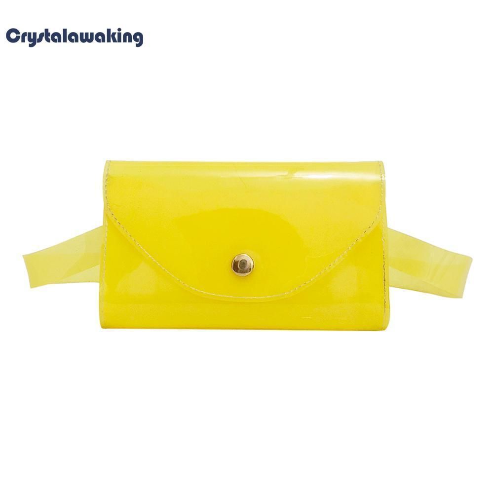Beach Belt Fanny Packs Waist Bags Women Transparent Jelly Chest Handbags