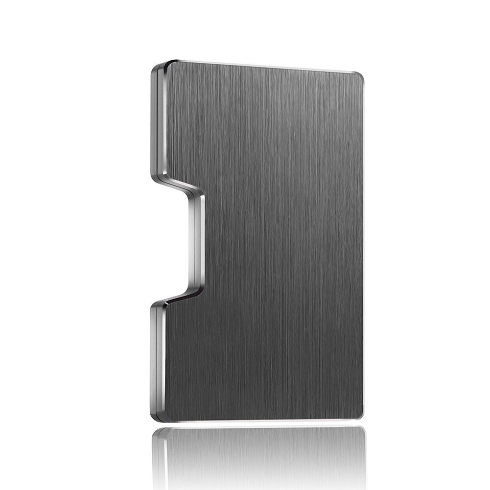 Men Aluminum Alloy Wallet Fashion Minimalist Wallet RFID Blocking Slim Cash Credit Card Holder Purse 8.7x5.4x0.8CM